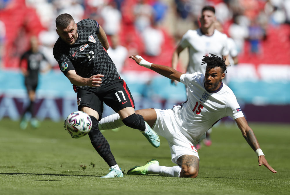 英格兰队在最近的友谊赛中与克罗地亚队战胜