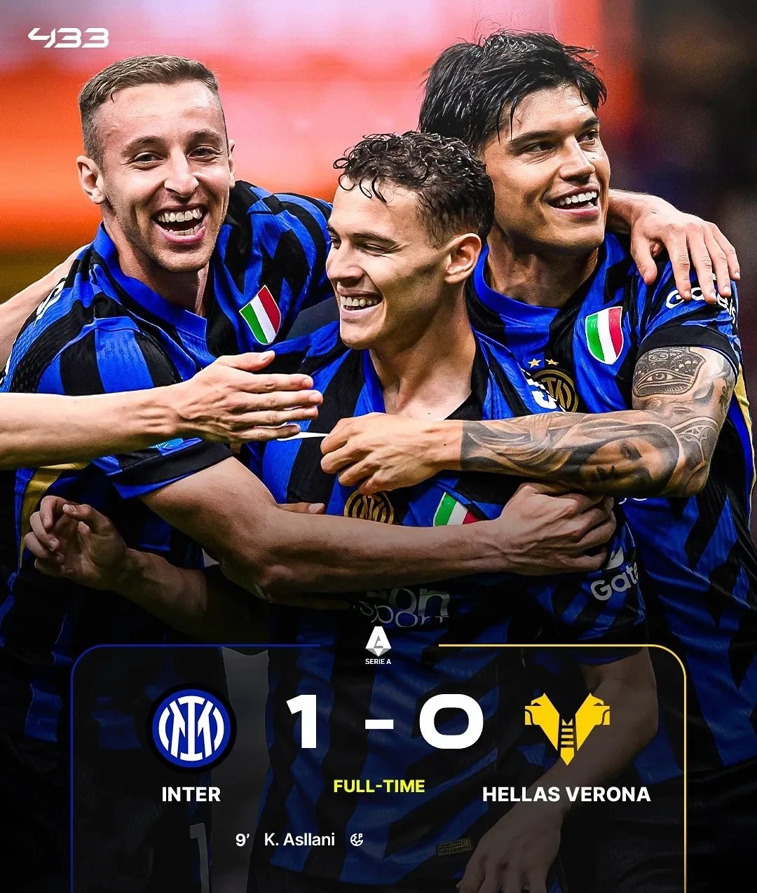 国际米兰逆转佛罗伦萨，取得四连胜！